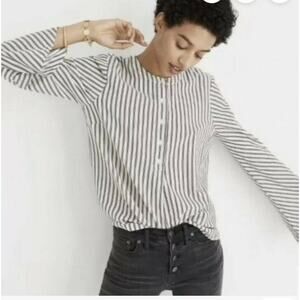 Madewell Brighton Striped Popover Tunic Shirt XXS 🤍
